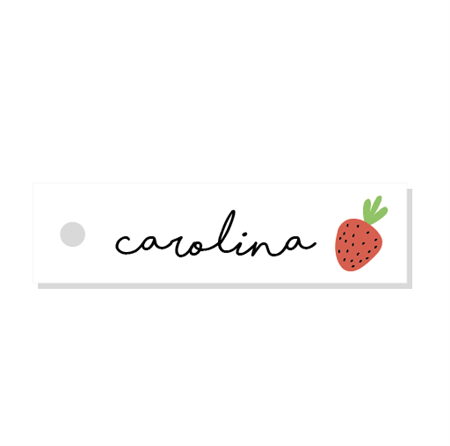 Tarjetitas mini Frutillas 30u Pers