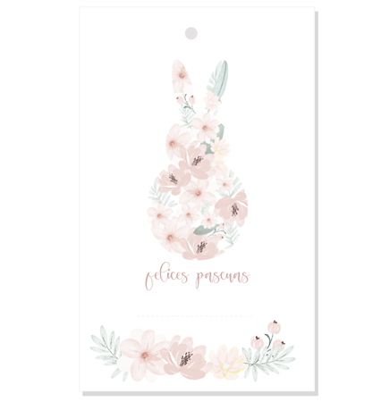 Tarjetas largas con cinta Rabbit Flower 16u