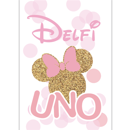 Afiche Pers. Minnie oro Mod2