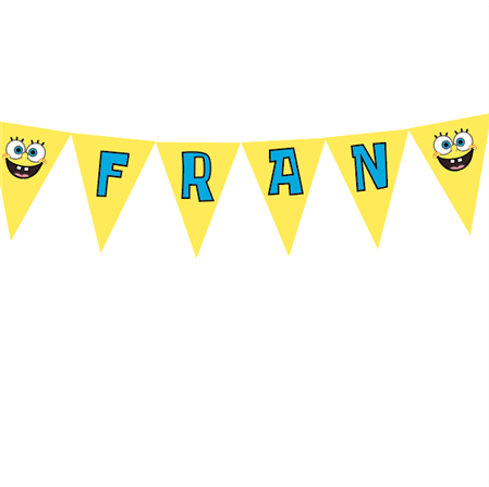 Banderín triangulos Bob esponja Pers.