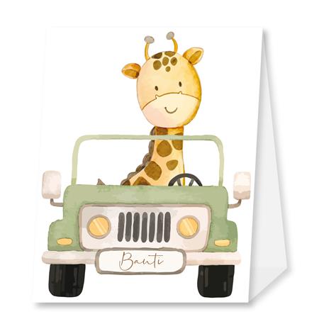 Carpita cartel Baby Safari Auto 2u Pers