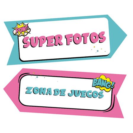 Imágenes deco flechas Super Chica 2u Pers