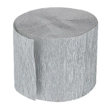 Guirnalda tira crepe Met. Plateada 25m