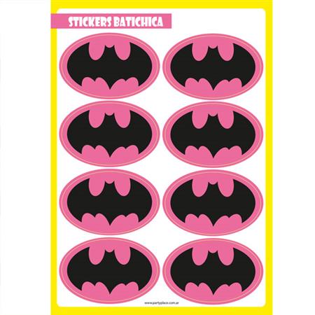 Stickers plancha Batichica ovalados 8s 1u