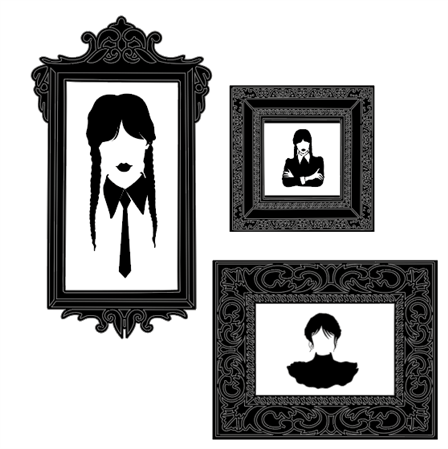Cuadros set Merlina x3
