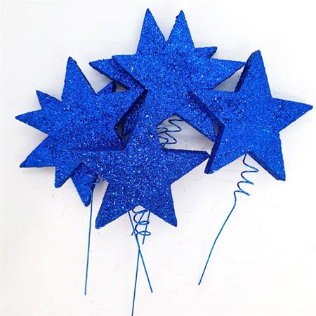 Pinches gibré estrellas azules 6u