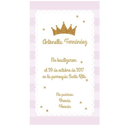 Estampita Corona Princess 12u