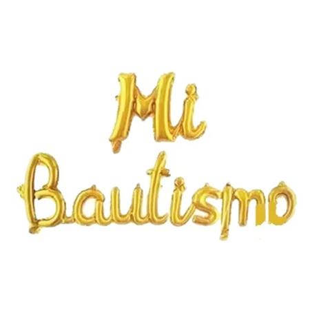 Globo Mi Bautismo dorado