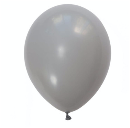 Globos lisos R9 gris elefante 10u