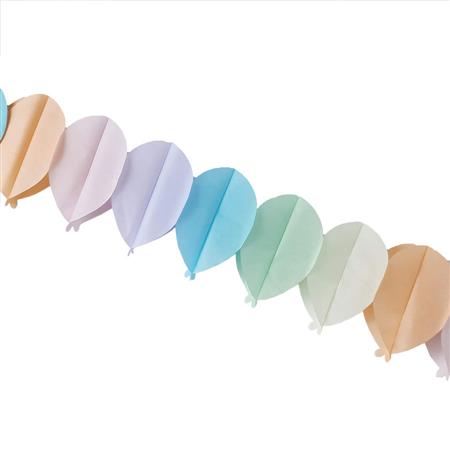 Guirnalda de papel globos pastel 3m
