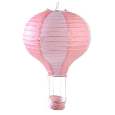 Adorno Globo aerostatico de papel Rosa