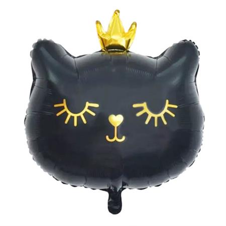 Globo Gatita negra corona 40cm