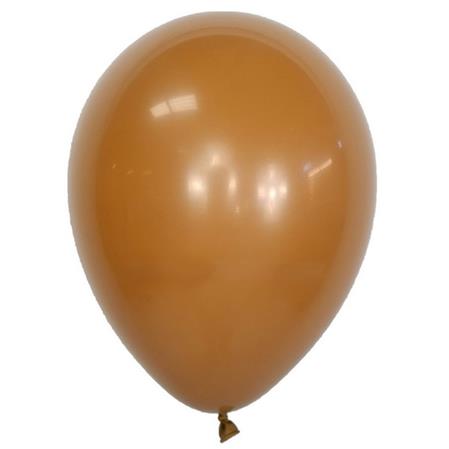 Globos lisos marron dulce de leche 10u