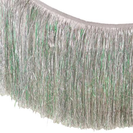 Guirnalda flequillo met (hilos) plateada