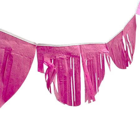 Guirnalda flequillo de papel curva mora