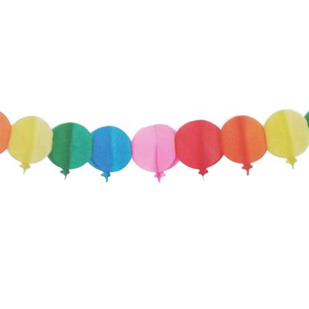 Guirnalda de papel globos multicolor 3m