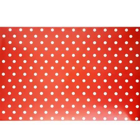Individuales rojos lunares blancos 12u