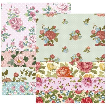 Individuales con flores Vintage 8u