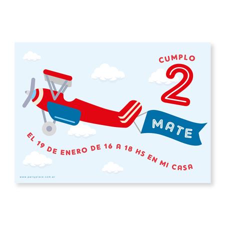 Invitación Avioneta Mod. 3 Pers