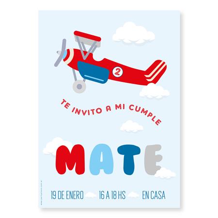 Invitación Avioneta Mod. 2 Pers