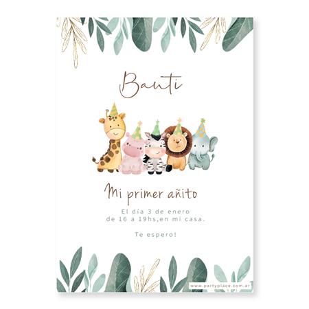 Invitación Baby Safari Mod1. Pers
