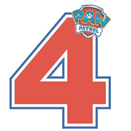 Letra o Nro. para decorar Paw patrol