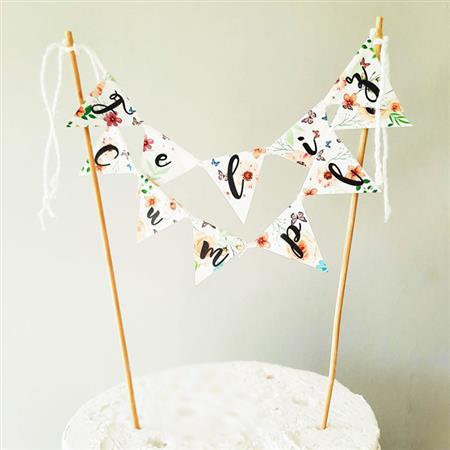 Mini banderín torta Fairies.