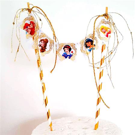 Mini banderin torta Princesas