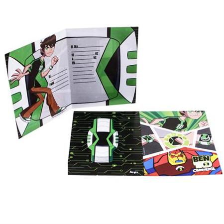 Invitaciones Ben 10 10u