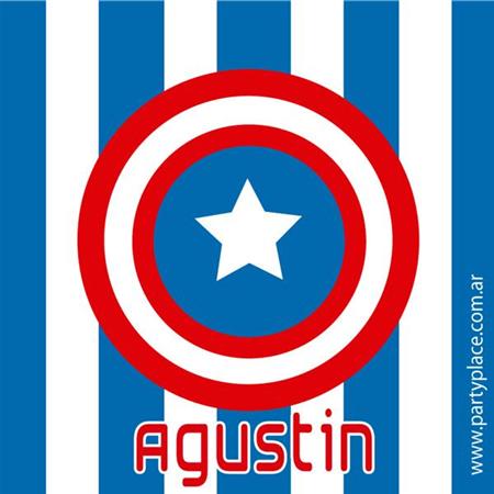 Stickers cuad. Capitán América 16u Pers