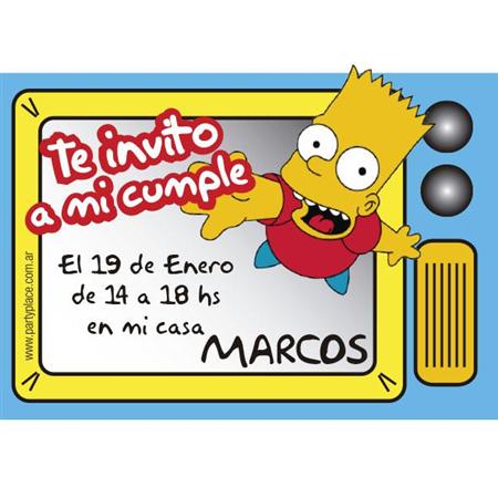 Invitación Simpsons Pers