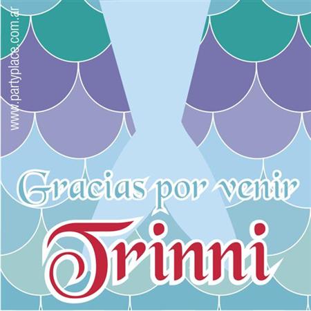Stickers cuad. Sirenita 16u Pers
