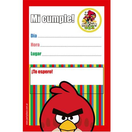 Invitación Angry Birds. Pers