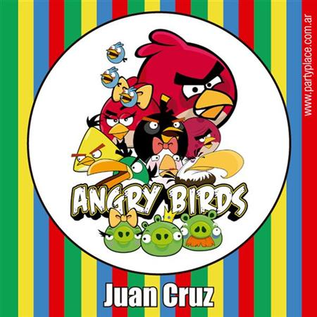 Stickers cuad. Angry Birds 16u