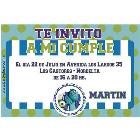 Invitación Monsters University Pers