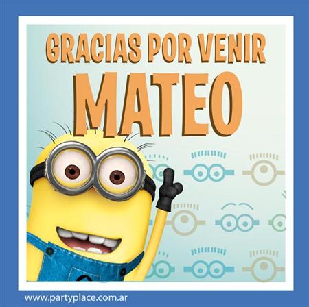Stickers cuad. Minions 16u Pers