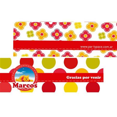 Carpitas cierra bolsa Winnie Pooh 8u Pers