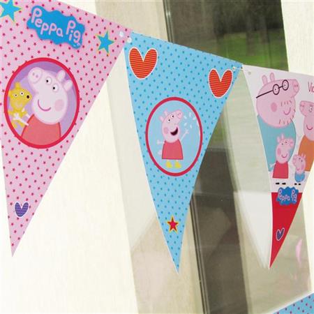 Banderín triangulos Peppa Pig