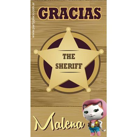 Tarjetas rectangulares Sheriff Callie 20u