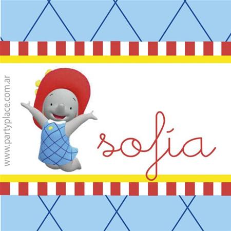 Oferta Ella la elefanta - Tarjetitas personalizadas 20u