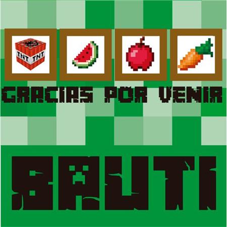 Tarjetitas MINECRAFT 20u Pers