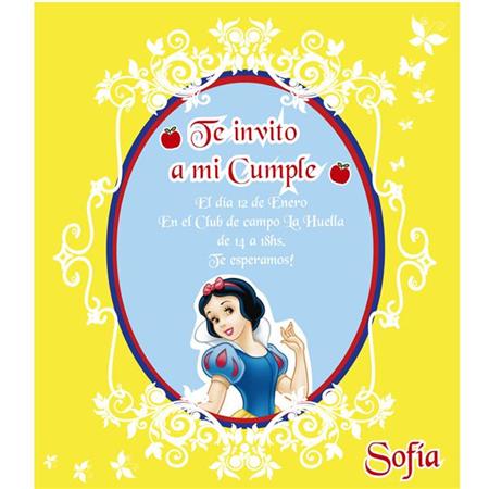 Invitación Blancanieves. Pers