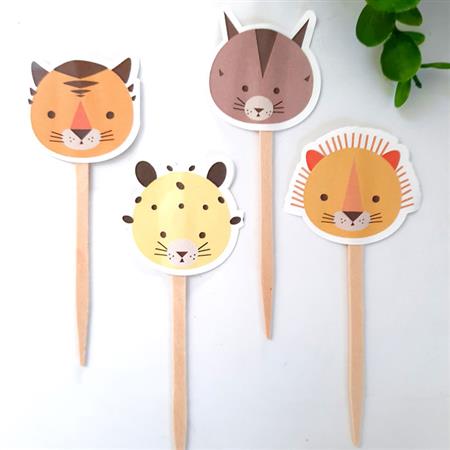 Toppers troquelado animalios Safari 12u
