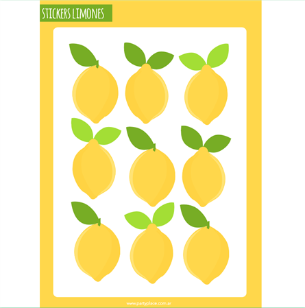 Stickers plancha lemon 9s 1u