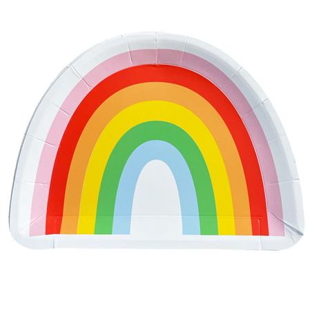 Plato forma Arco iris Bright 5u. Importado