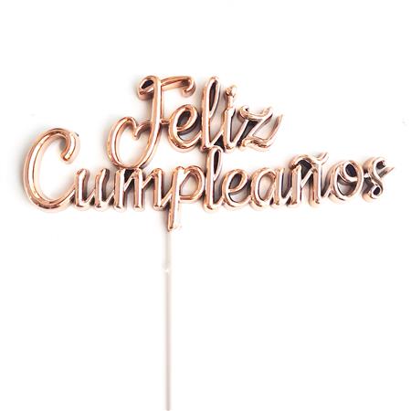 Cake Topper FC rose gold