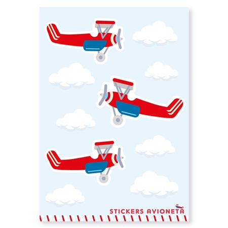 Stickers plancha Avioneta 12s 1u
