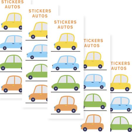 Stickers en planchitas Autitos 8u