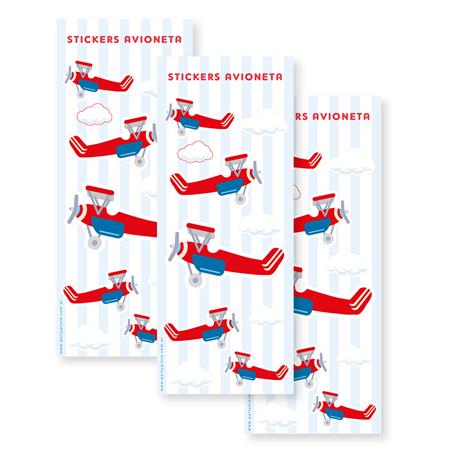 Stickers en planchitas Avioneta 8u