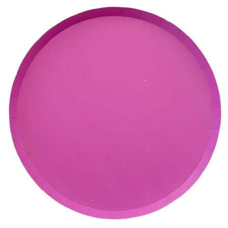 Plato flat redondo morado 10u